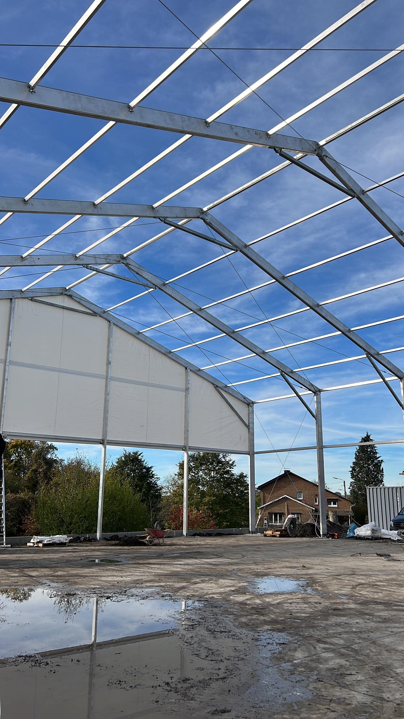 Canopy for padel court in Belgium