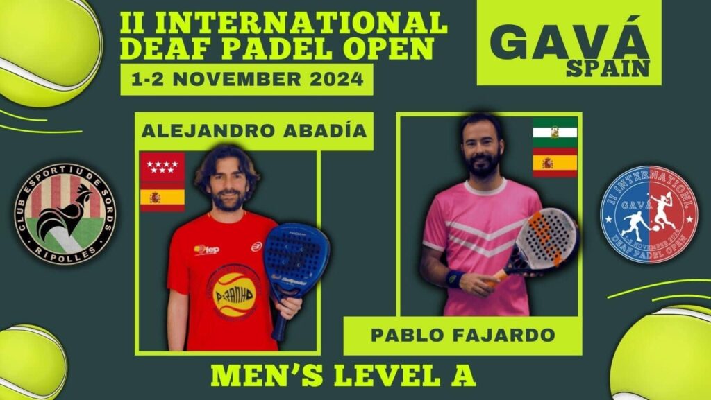 Sponsorship of professional deaf padel player